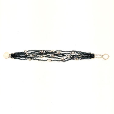 Brazalete cosecha 6 hilos plata TSP.